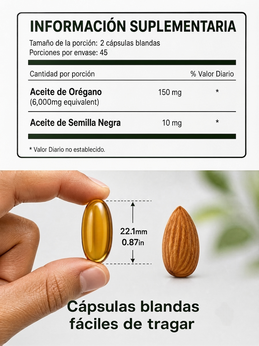 Aceite de Orégano con Semilla Negra