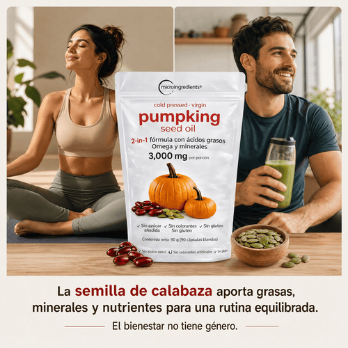 Aceite de Semilla de Calabaza con Palma Enana – 90 Cápsulas